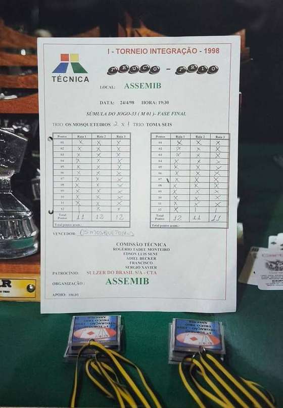 Súmula torneio de truco
